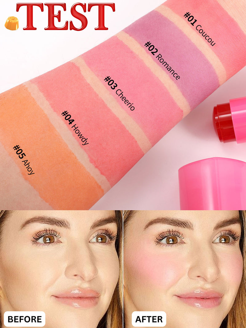 Juicy Heart Jelly Tint: 5-Color Natural Flush for Cheek & Lip💄