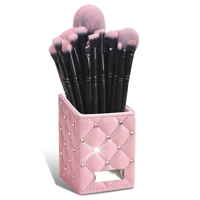 Personalised Make up Brush Holder Ceramic Pot Star Print Make up Brush  Storage Pink Black White Makeup Brush Organiser Starry Print 