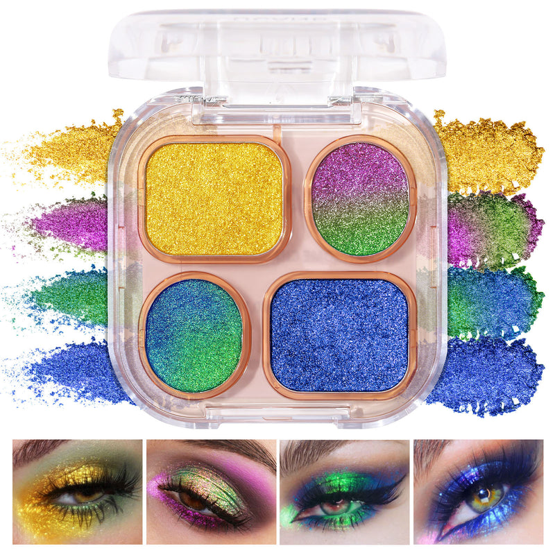 Holographic Metallic Glitter Palette - 4 Colors!