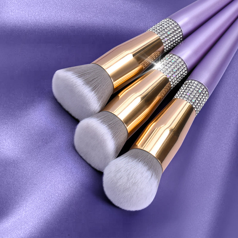 🌸 Luxe Radiance Makeup Brush Set - Light Purple Edition 14 pcs