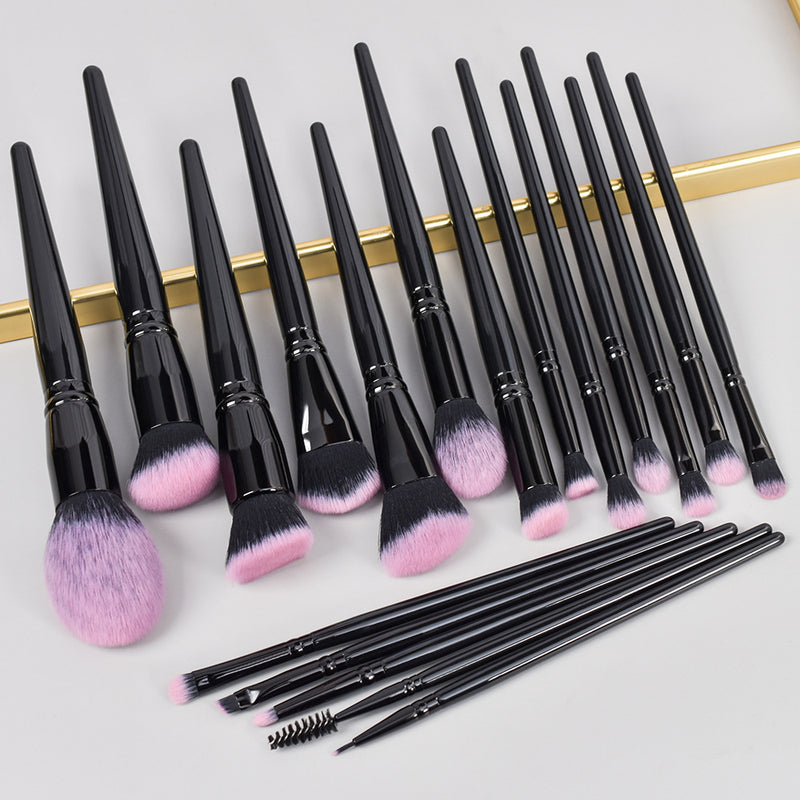 Black & Pink GlamPro Makeup Brush Set