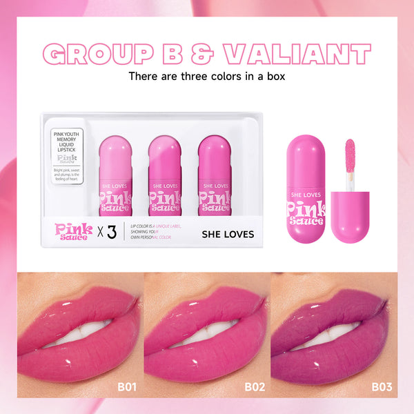 Pink Sauce Lip Gloss Trio