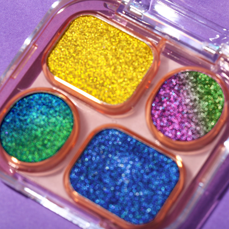 Holographic Metallic Glitter Palette - 4 Colors!